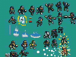Mega Man Sprite Sheet made by me.
